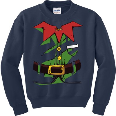 Christmas Elf Costume Funny Kids Sweatshirt