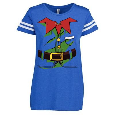 Christmas Elf Costume Funny Enza Ladies Jersey Football T-Shirt