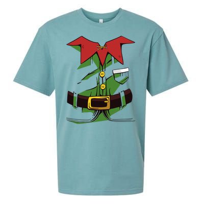 Christmas Elf Costume Funny Sueded Cloud Jersey T-Shirt