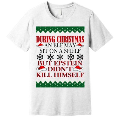 Christmas Elf May Sit On A Shelf But Epstein Didn't Kill Himself Premium T-Shirt