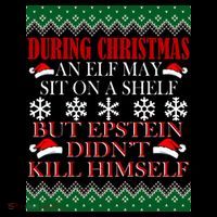 Christmas Elf May Sit On A Shelf But Epstein Didn't Kill Himself Stripe Pom Pom Beanie