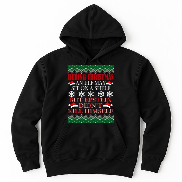 Christmas Elf May Sit On A Shelf But Epstein Didn't Kill Himself Hoodie