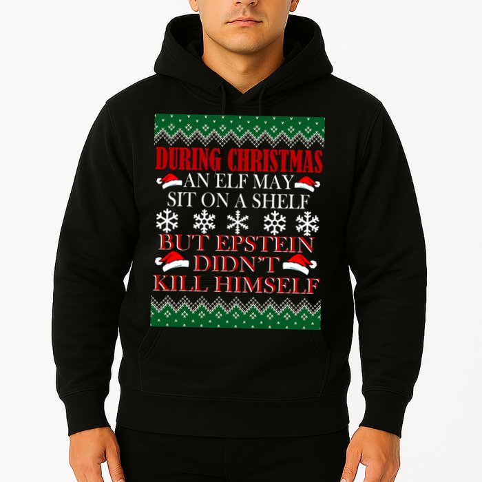 Christmas Elf May Sit On A Shelf But Epstein Didn't Kill Himself Hoodie