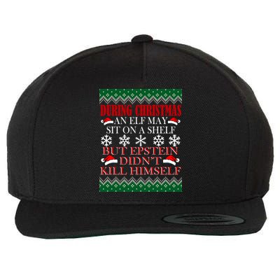 Christmas Elf May Sit On A Shelf But Epstein Didn't Kill Himself Wool Snapback Cap