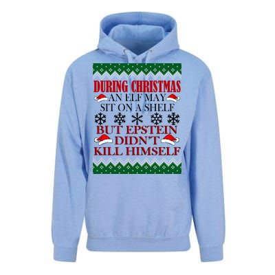 Christmas Elf May Sit On A Shelf But Epstein Didn't Kill Himself Unisex Surf Hoodie