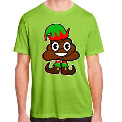 Christmas Elf Poop Emoji Adult ChromaSoft Performance T-Shirt