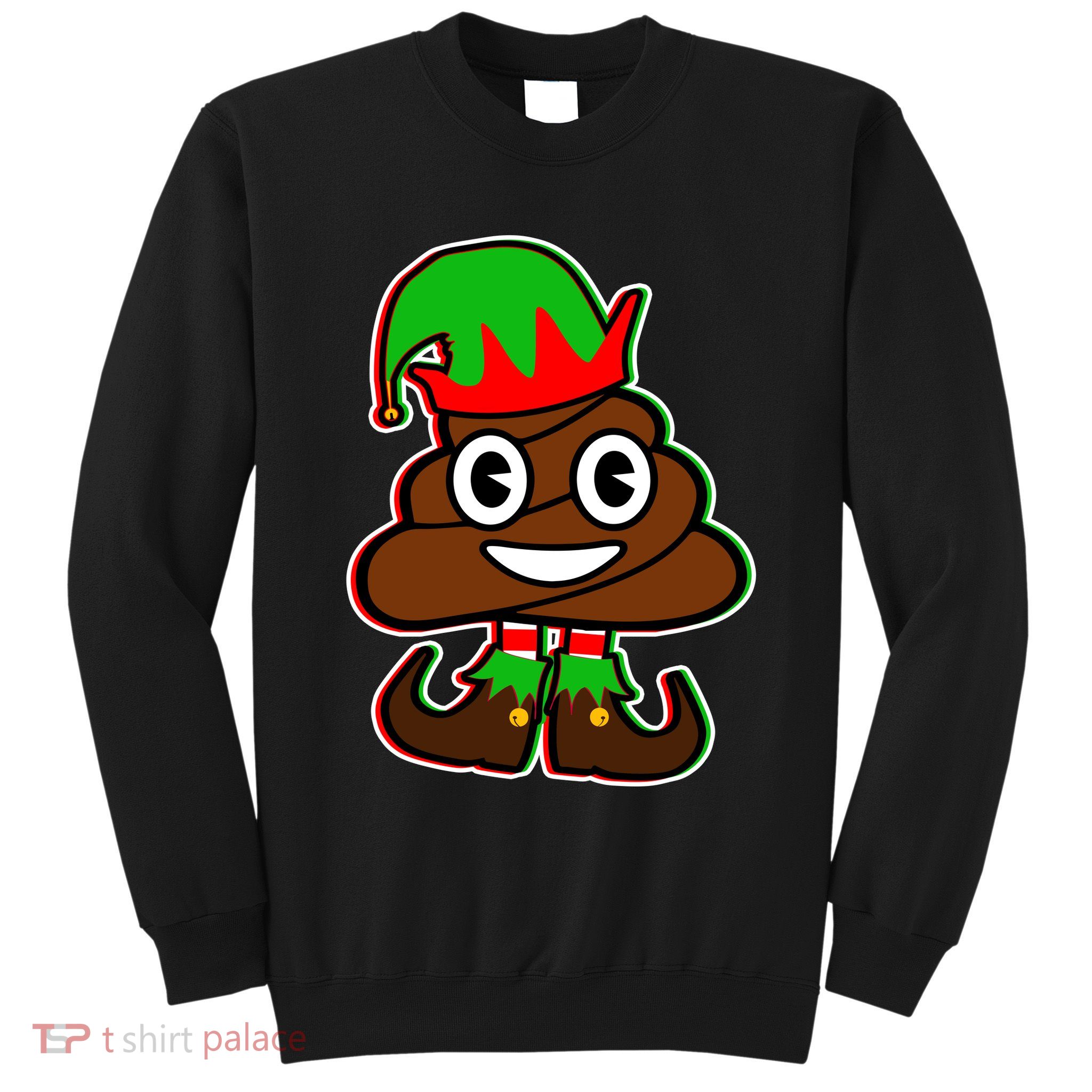 Christmas Elf Poop Emoji Sweatshirt