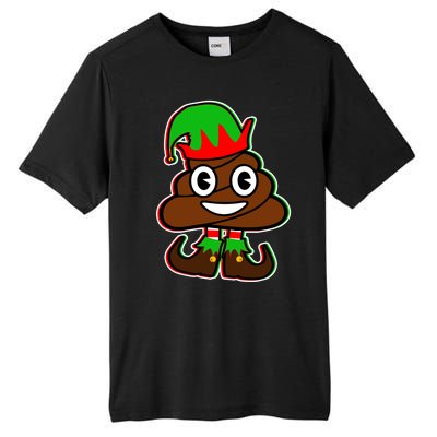 Christmas Elf Poop Emoji Tall Fusion ChromaSoft Performance T-Shirt