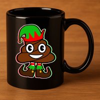 Christmas Elf Poop Emoji 11oz C Handle Ceramic Mug