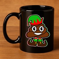 Christmas Elf Poop Emoji 11oz C Handle Ceramic Mug