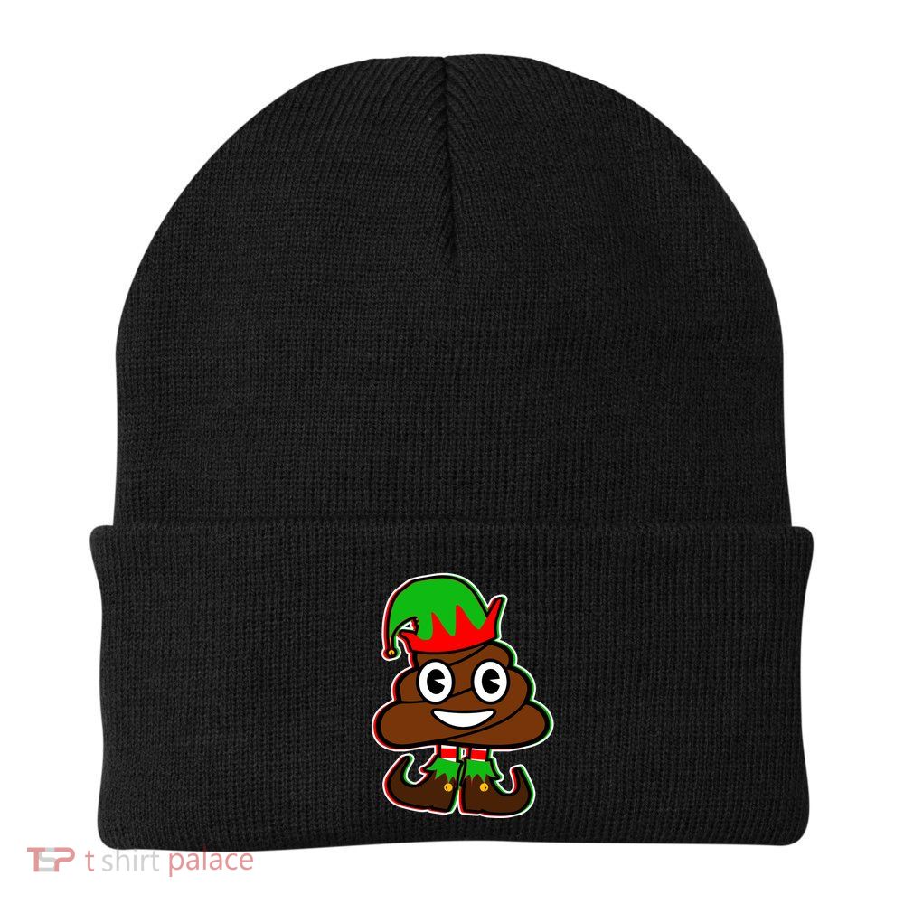 Christmas Elf Poop Emoji Beanie