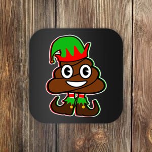 Christmas Elf Poop Emoji Coaster