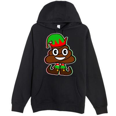 Christmas Elf Poop Emoji Premium Pullover Hoodie