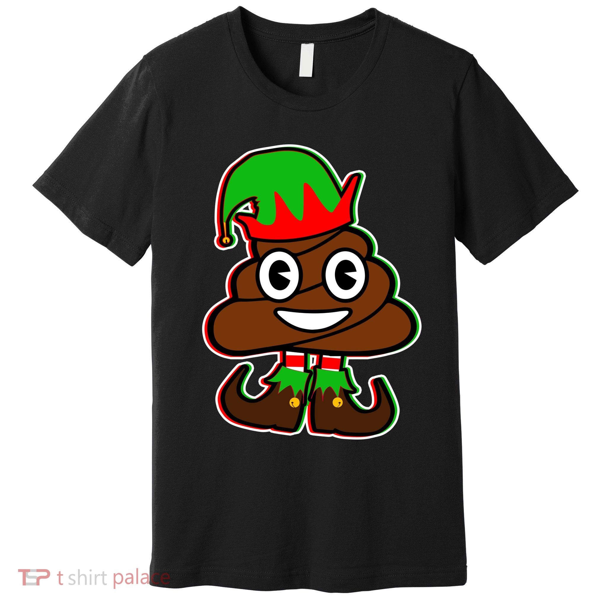 Christmas Elf Poop Emoji Premium T-Shirt