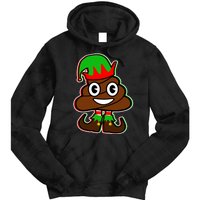 Christmas Elf Poop Emoji Tie Dye Hoodie