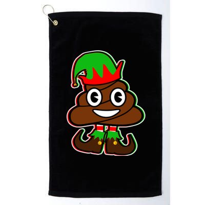 Christmas Elf Poop Emoji Platinum Collection Golf Towel