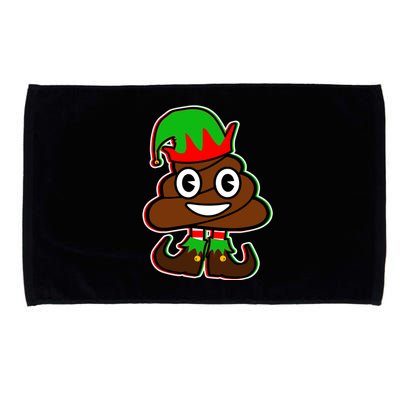 Christmas Elf Poop Emoji Microfiber Hand Towel