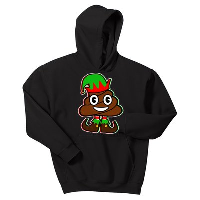 Christmas Elf Poop Emoji Kids Hoodie