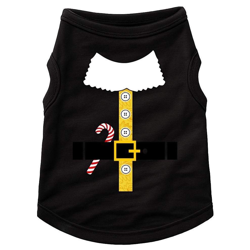 Christmas Elf Suit Candy Cane Costume Doggie Tank