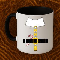 Christmas Elf Suit Candy Cane Costume Mug