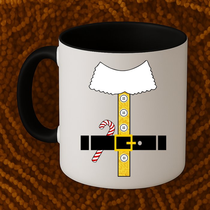 Christmas Elf Suit Candy Cane Costume Mug