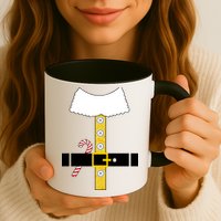 Christmas Elf Suit Candy Cane Costume Mug