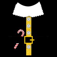 Christmas Elf Suit Candy Cane Costume Mug