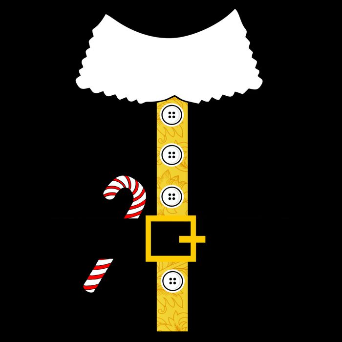 Christmas Elf Suit Candy Cane Costume Mug