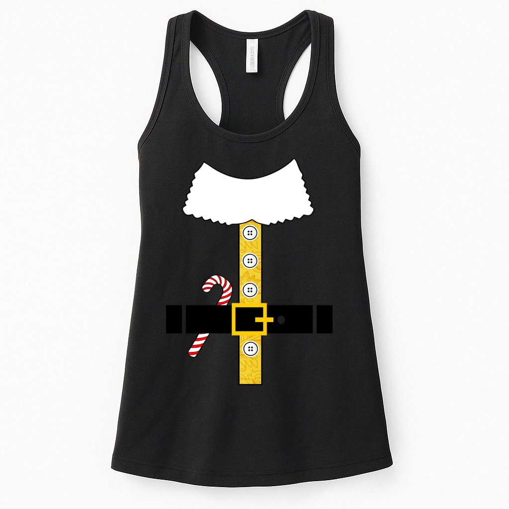 Christmas Elf Suit Candy Cane Costume Womens Tank Top