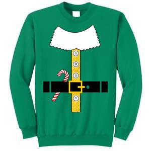 Christmas Elf Suit Candy Cane Costume Sweatshirt