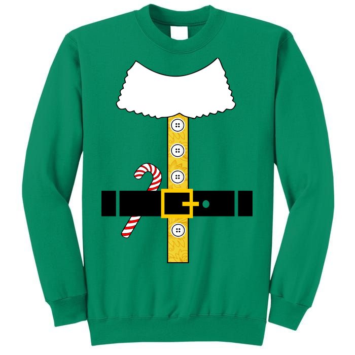 Christmas Elf Suit Candy Cane Costume Sweatshirt