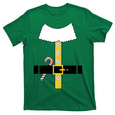 Christmas Elf Suit Candy Cane Costume T-Shirt