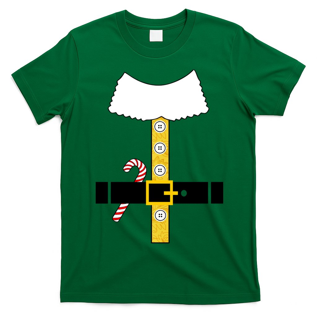 Christmas Elf Suit Candy Cane Costume T-Shirt