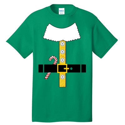 Christmas Elf Suit Candy Cane Costume Tall T-Shirt