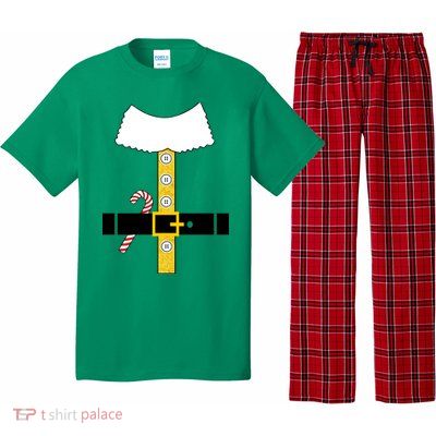 Christmas Elf Suit Candy Cane Costume Pajama Set