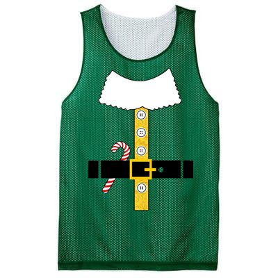 Christmas Elf Suit Candy Cane Costume Mesh Reversible Basketball Jersey Tank