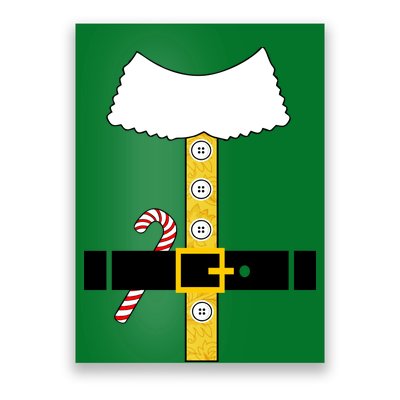 Christmas Elf Suit Candy Cane Costume Poster