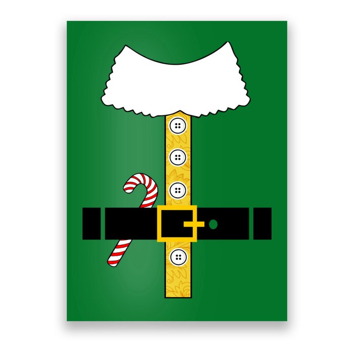 Christmas Elf Suit Candy Cane Costume Poster