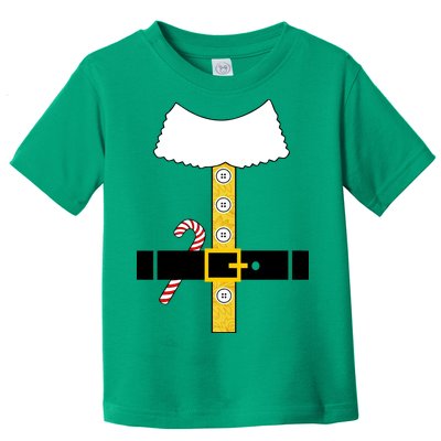 Christmas Elf Suit Candy Cane Costume Toddler T-Shirt