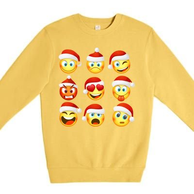 Christmas Emoji's Smiley Premium Crewneck Sweatshirt