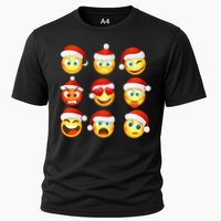 Christmas Emoji's Smiley Cooling Performance Crew T-Shirt