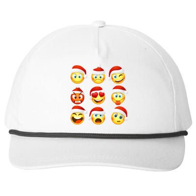 Christmas Emoji's Smiley Snapback Five-Panel Rope Hat