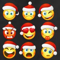 Christmas Emoji's Smiley Trucker Hat