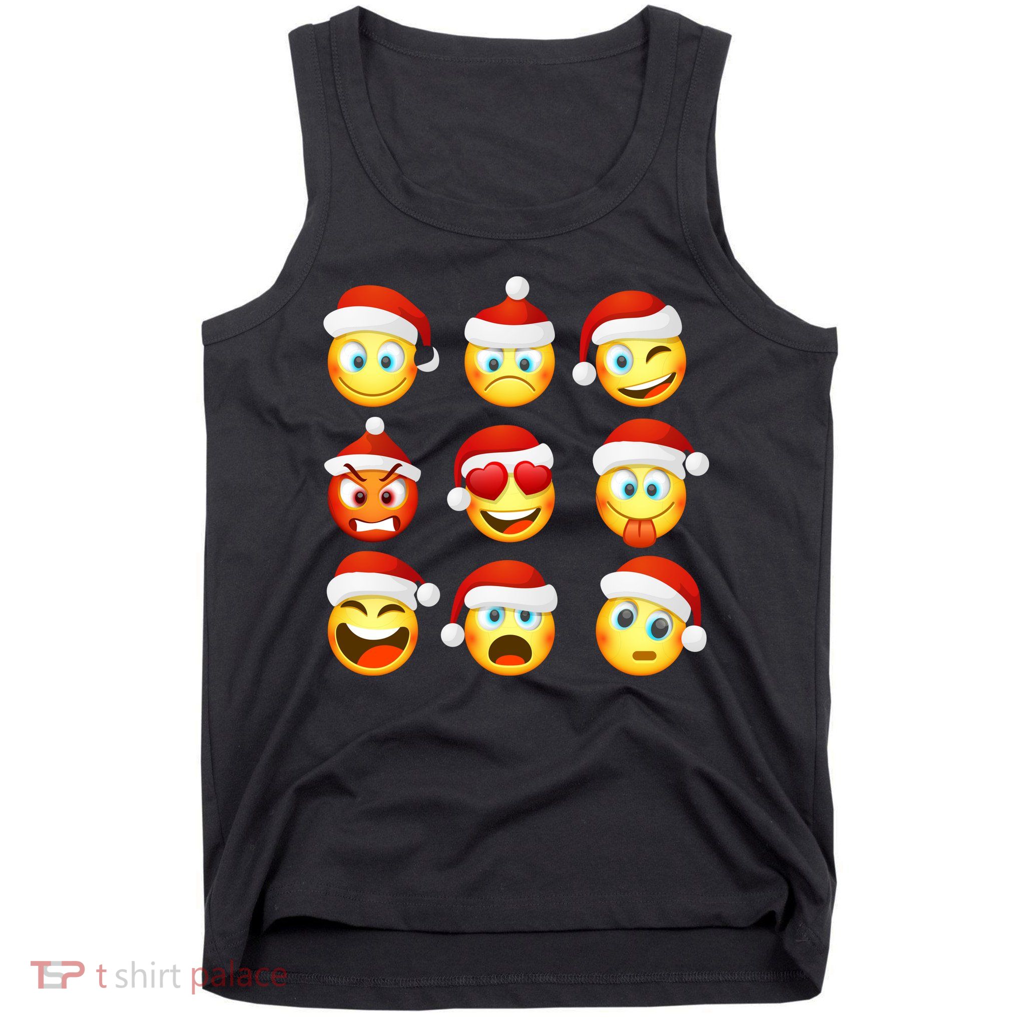 Christmas Emoji's Smiley Tank Top