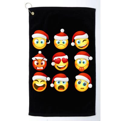 Christmas Emoji's Smiley Golf Towel