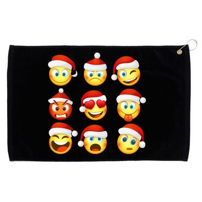 Christmas Emoji's Smiley Grommeted Golf Towel