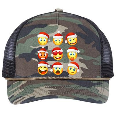 Christmas Emoji's Smiley Retro Rope Trucker Hat Cap