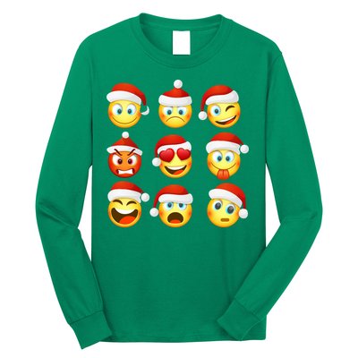 Christmas Emoji's Smiley Long Sleeve Shirt
