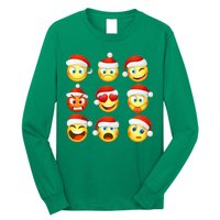 Christmas Emoji's Smiley Long Sleeve Shirt