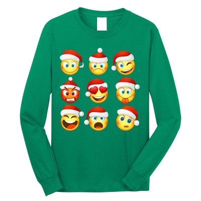 Christmas Emoji's Smiley Long Sleeve Shirt